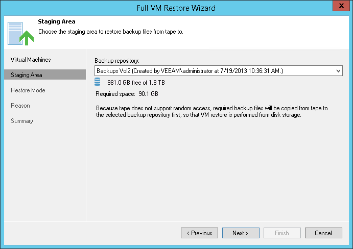Step 4. Choose Backup Repository