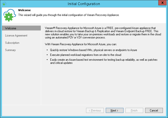 Configuring Veeam Appliance