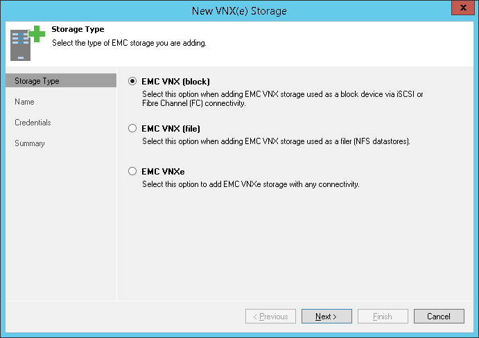 Step 2. Select Storage Type
