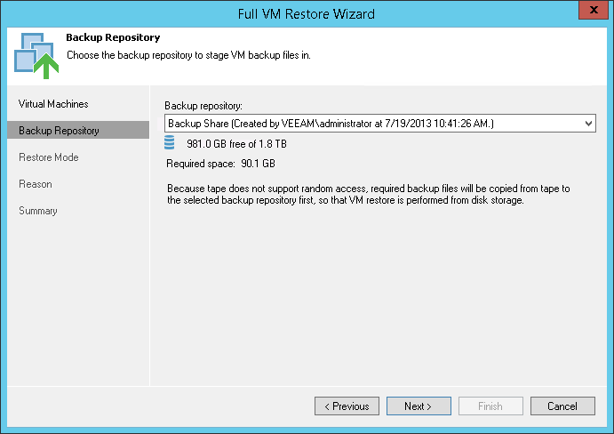 Step 4. Choose Backup Repository