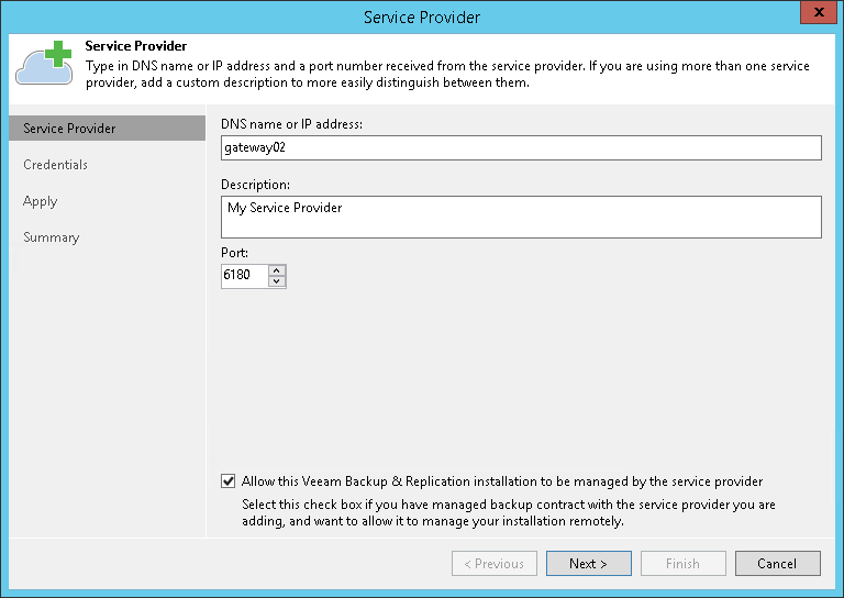 Step 2. Specify Cloud Gateway Settings