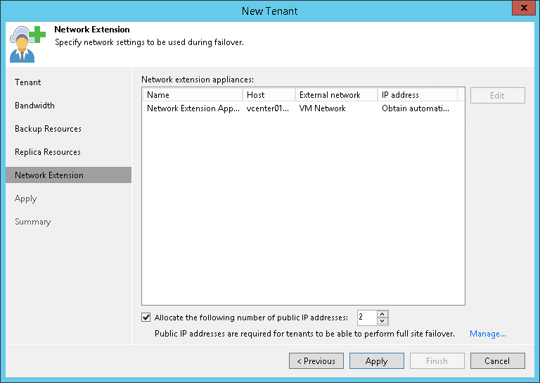 Step 6. Specify Network Extension Settings