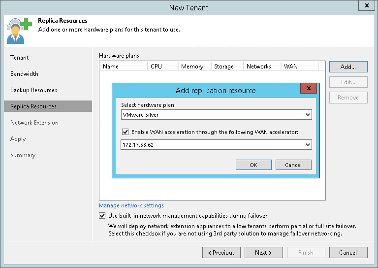 Step 5. Allocate Replication Resources