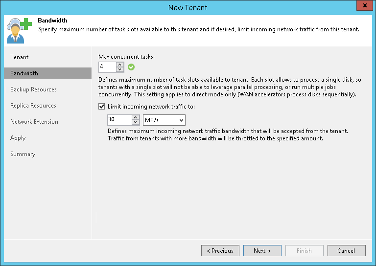Step 3. Specify Bandwidth Settings