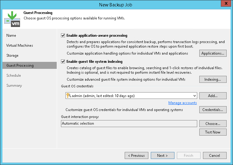 Creating Backup Jobs