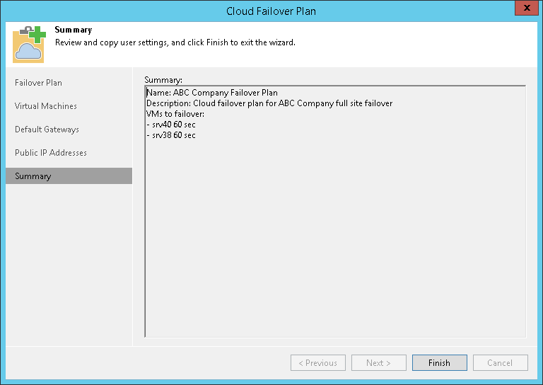 Step 6. Review Summary and Finish Working with Wizard