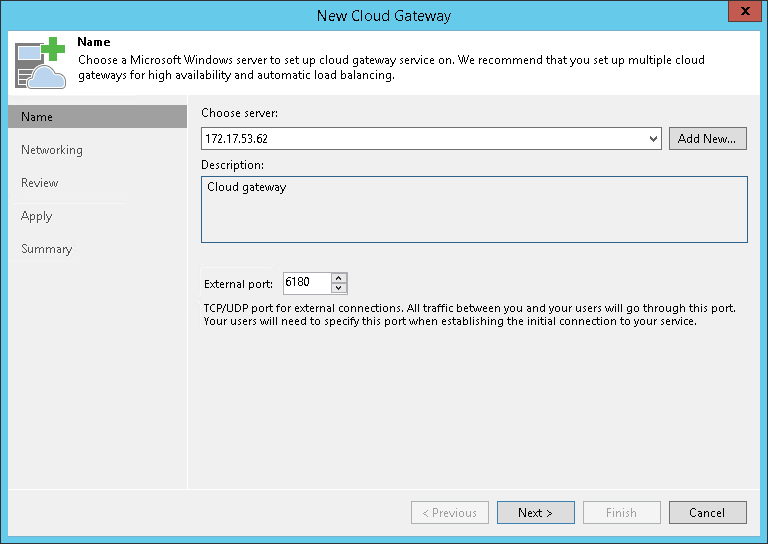 Step 2. Choose Server