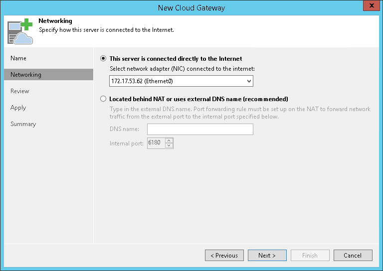 Step 3. Specify Networking Settings