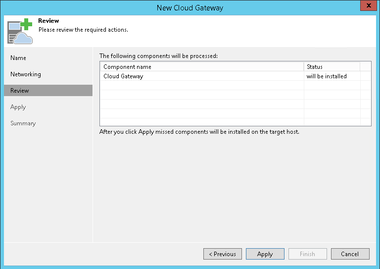 Step 4. Review Cloud Gateway Settings