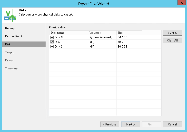 Exporting Disks from Veeam Agent Backups