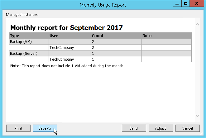 Saving License Usage Report