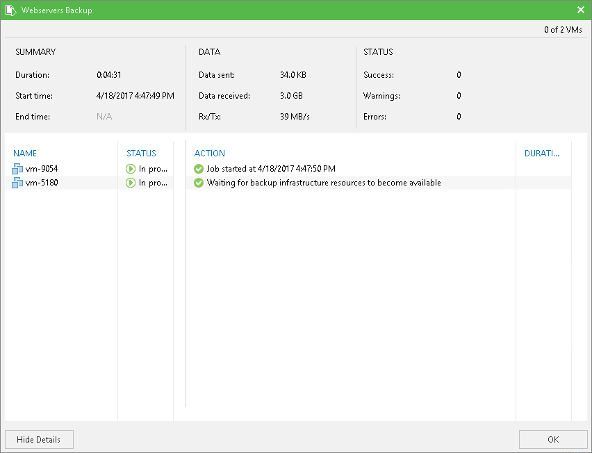 Viewing Real-Time Statistics