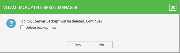 Deleting a Job