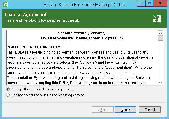 Step 2. Accept License Agreement