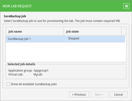 Creating Virtual Lab Requests