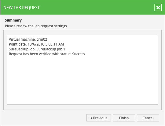 Creating Virtual Lab Requests
