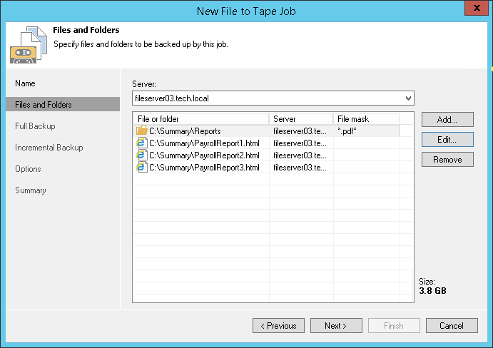Step 3. Choose Files and Folders to Archive