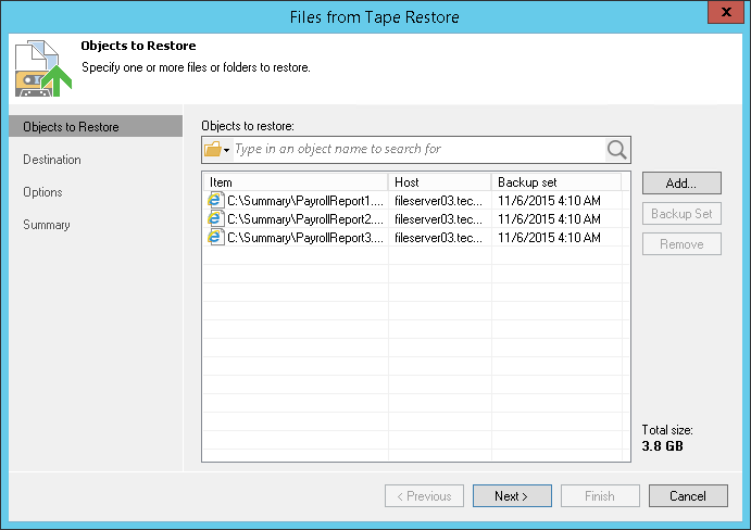 Step 2. Choose Files to Restore