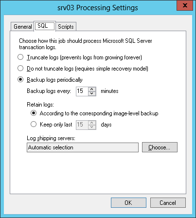 Transaction Log Handling