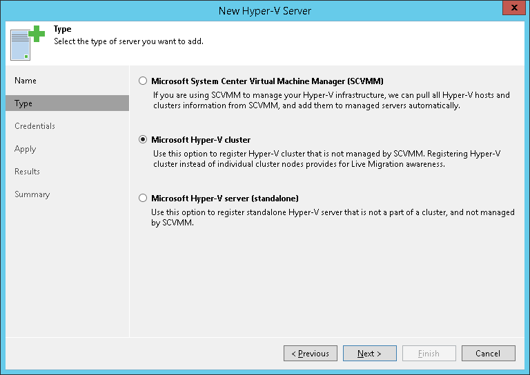 Step 3. Choose Server Type