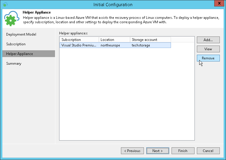 Removing Helper Appliances