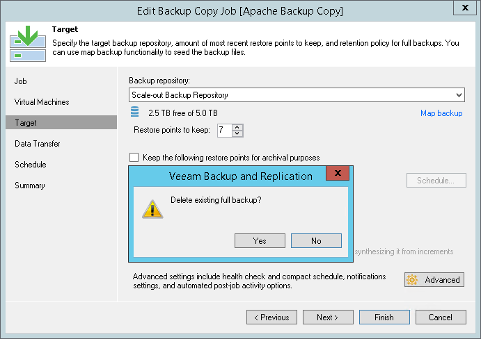 Editing Backup Copy Job Settings