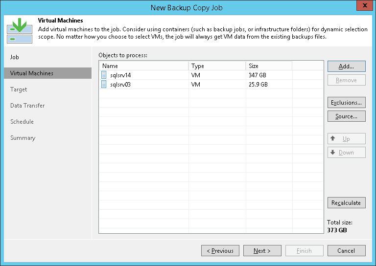 Step 3. Select VMs to Process