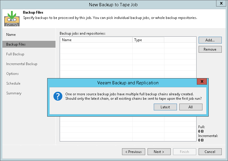 Step 3. Choose Backups to Archive