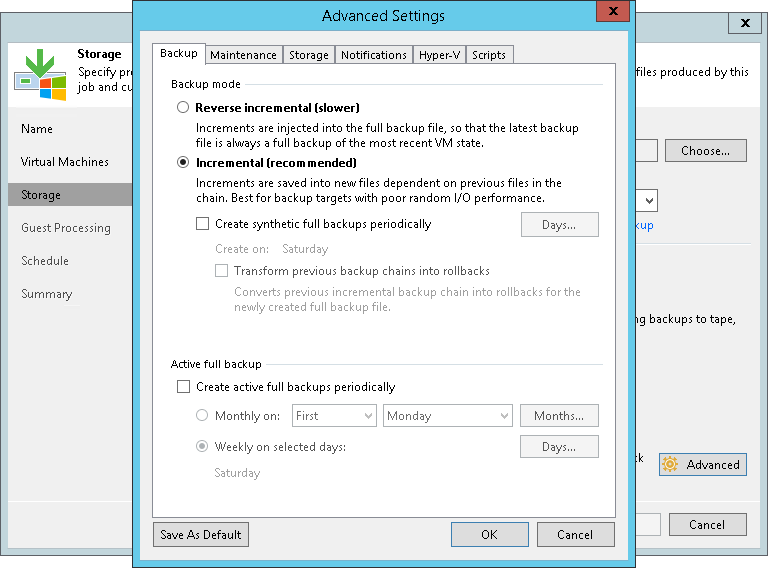 Forever Forward Incremental Backup