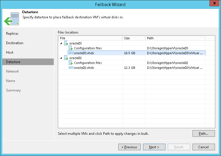 Step 5. Select Target Datastore