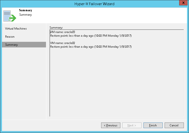 Step 5. Review Summary and Complete the Work with Wizard