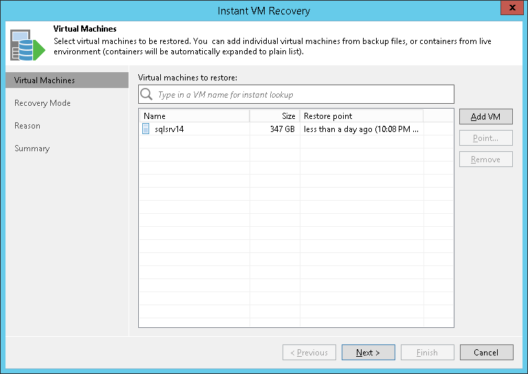 Step 2. Select VMs