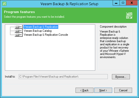 Step 4. Review Components and Select Installation Folder