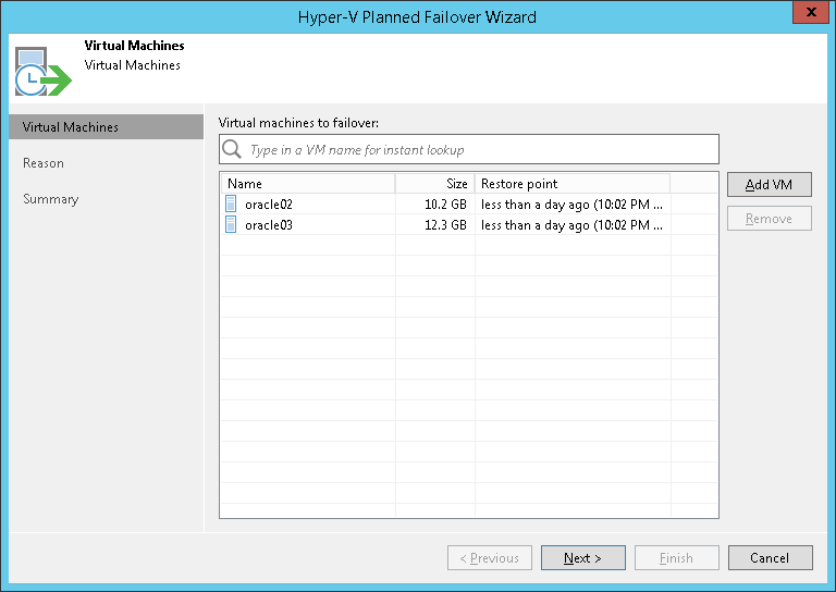 Step 2. Select VMs