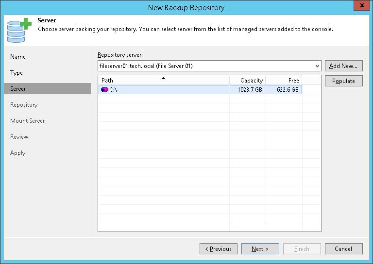 Step 5. Specify Server or Shared Folder Settings