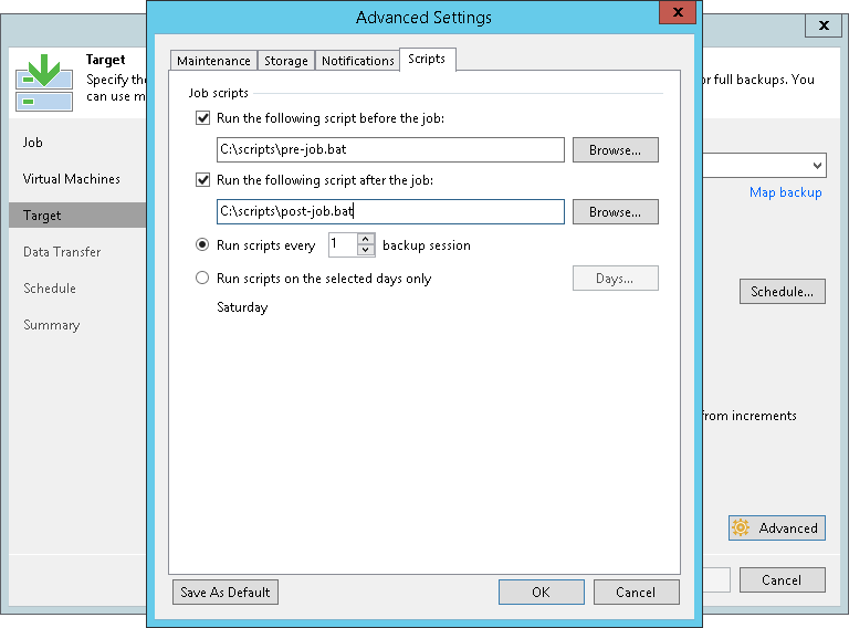 Scripts Settings
