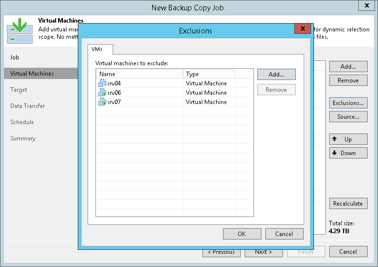 Step 4. Exclude Objects from the Backup Copy Job