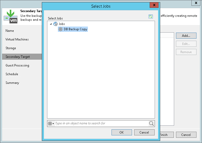 Linking Backup Jobs to Backup Copy Jobs