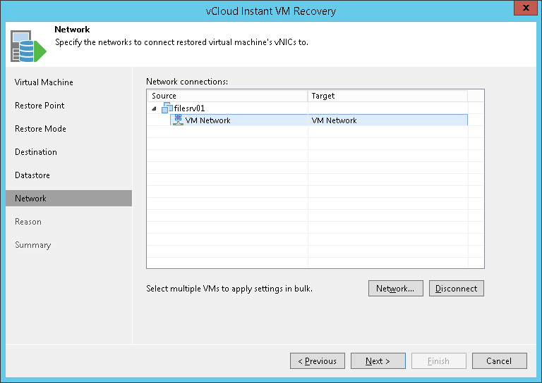 Step 6. Select Destination Network