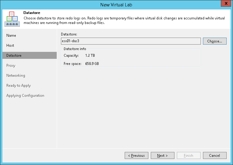 Step 4. Select Datastore