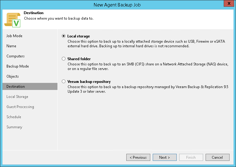 Step 7. Select Backup Destination