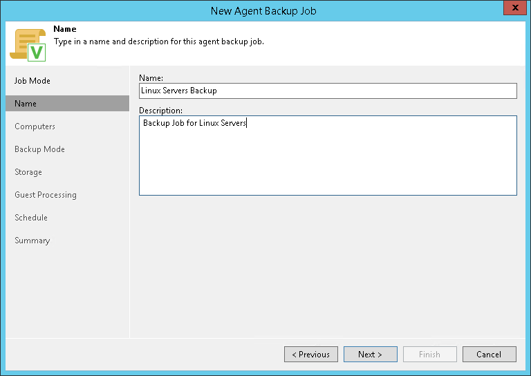Step 3. Specify Job Name and Description