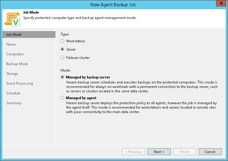Step 2. Select Job Mode
