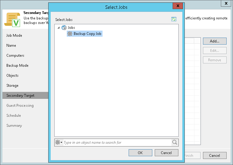 Step 10. Specify Secondary Target