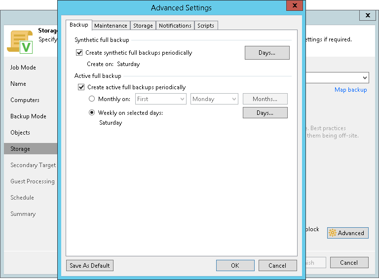 Backup Settings