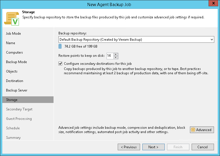 Veeam Backup Repository Settings
