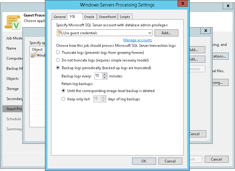 Microsoft SQL Server Transaction Log Settings 