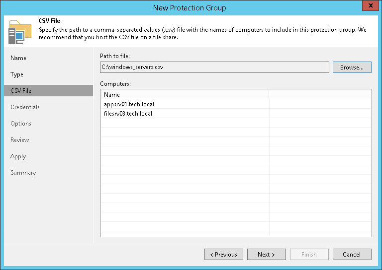 Specifying CSV File