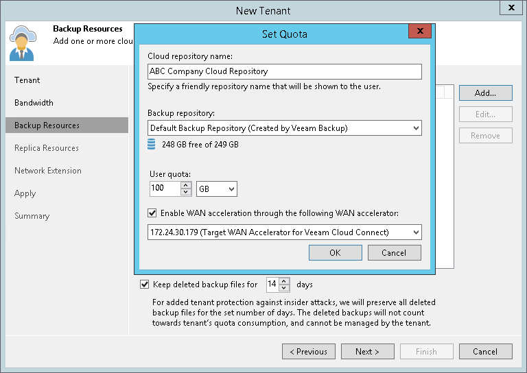 Step 4. Allocate Backup Resources