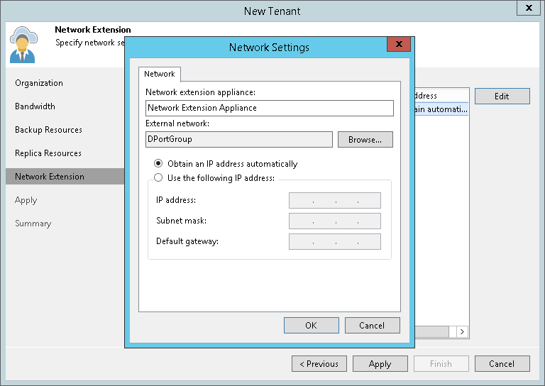Step 6. Specify Network Extension Settings